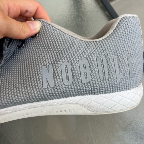 NOBULL Gray and White Minimalist Sneakers - Picture 4 of 9